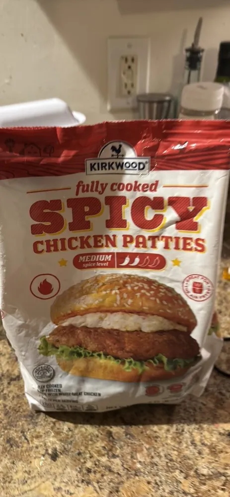 fully cooked spicy chicken patties