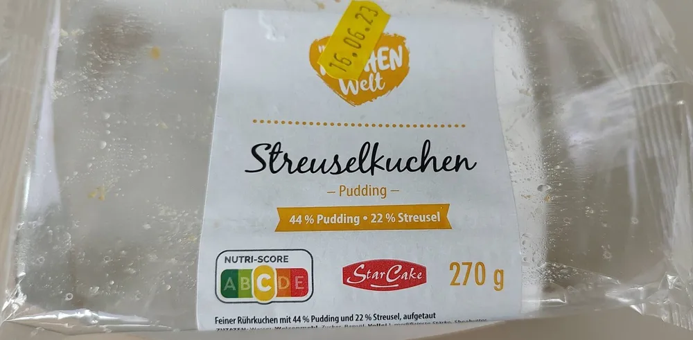 Streuselkuchen Pudding
