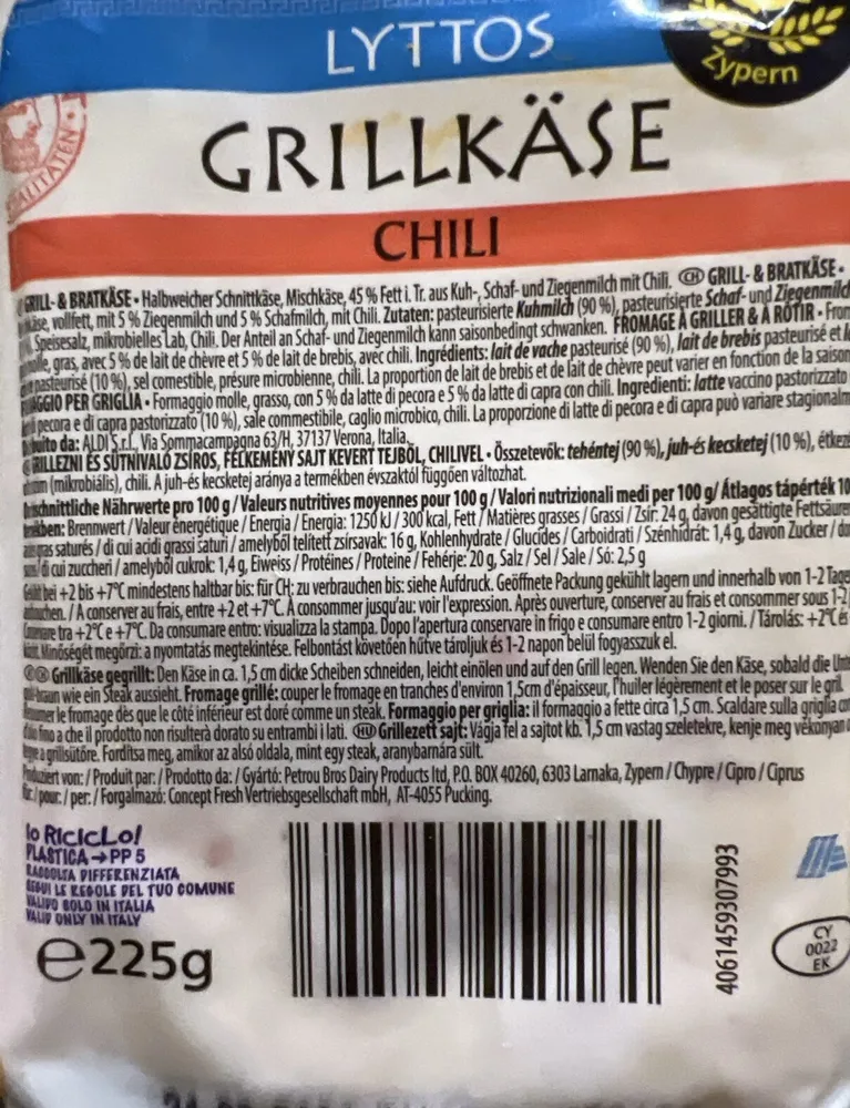 Grillkäse Chili