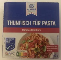 Thunfisch für Pasta, Tomate-Basilikum
