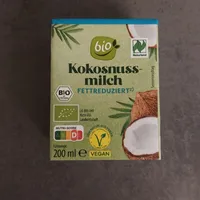 Kokosnussmilch fettreduziert Bio