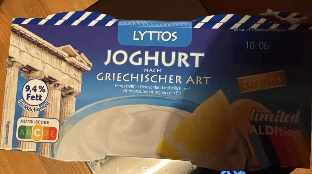 Joghurt nach Griechischer Art  - Zitrone