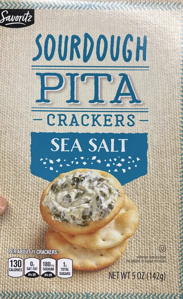 Sour dough pita crackers