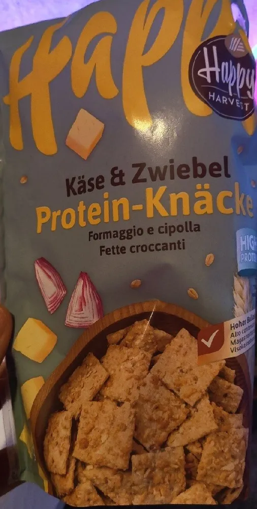 Protei-Knäcke, Käse & Zwiebeln