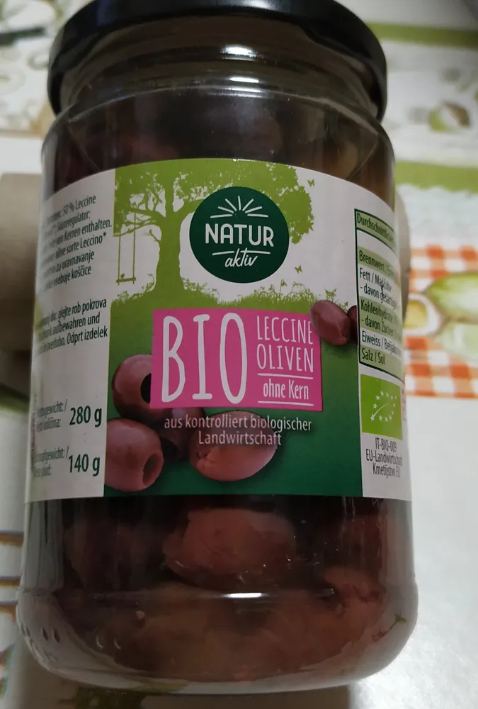 Bio Leccine Oliven ohne kern