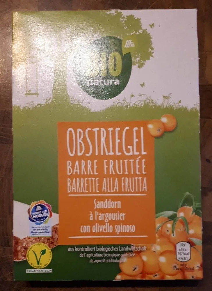 Barre fruitée à l'argousier