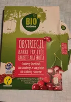 Barre fruitée aux canneberges et aux griottes