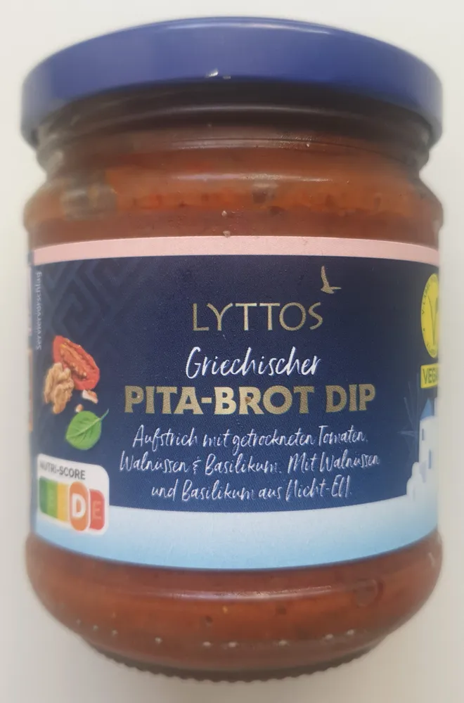 Griechischer Pitabrot-Dip - Tomaten, Walnüsse & Basilikum