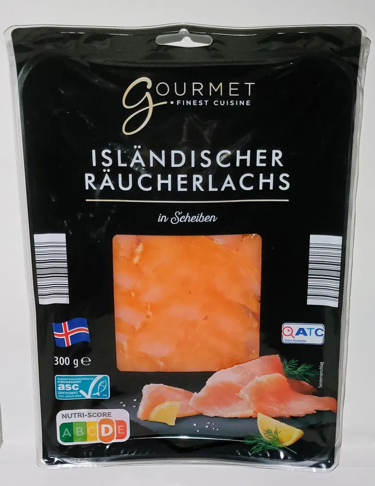 Isländischer Räucherlachs in Scheiben