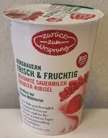 Gerührte Sauermilch Erdbeer-Ribisel