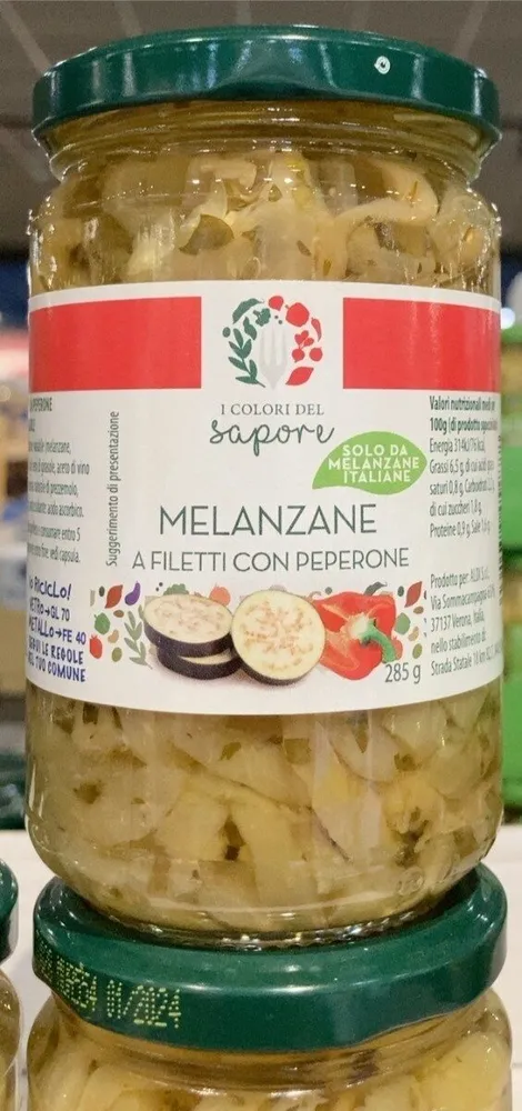 Melanzane a filetti con peperone