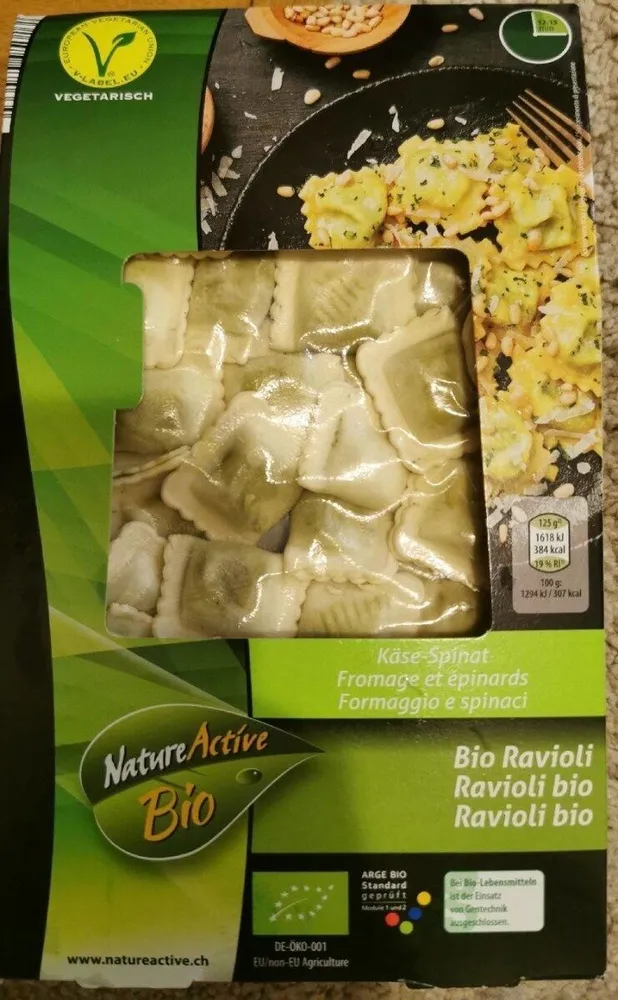 Ravioli bio fromage et epinards