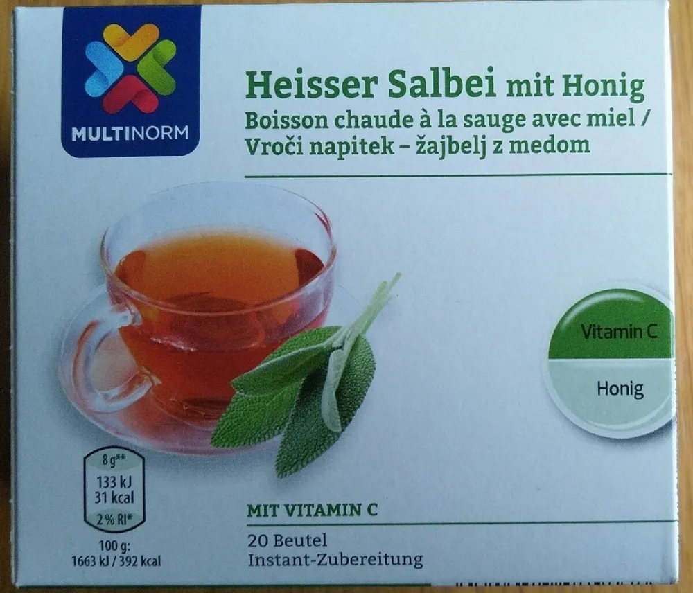 Boisson chaude à la sauge avec miel