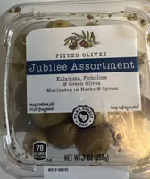 Jubilee assortment, pitted olives