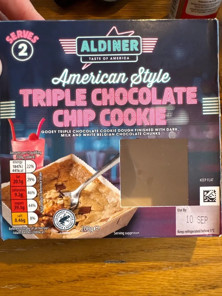 American Style Triple Chocolate Chip Cookie Dough