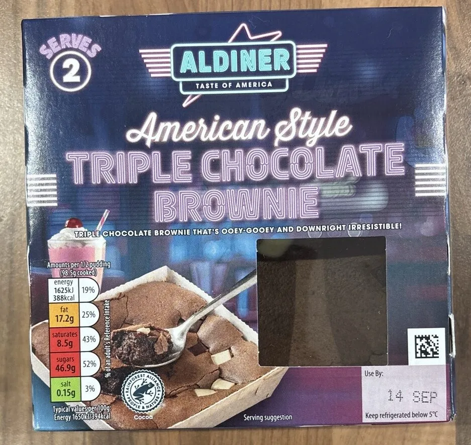 American Style Triple Chocolate Brownie