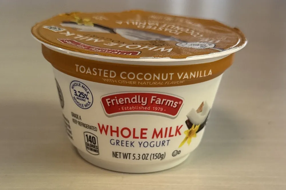 TOASTED COCONUT VANILLA WHOLE MILK GREEK YOGURT