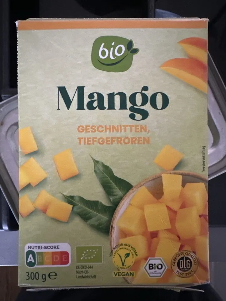 ALDI OBST BIO Bio Obst Mango kontrolliert ökologische Erzeugung 3.69€ 300-g-Packung 1kg 12.30€.