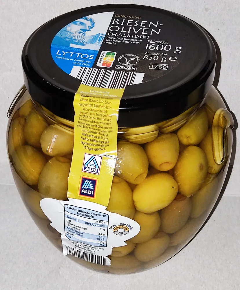 Griechische Riesenoliven, entsteint