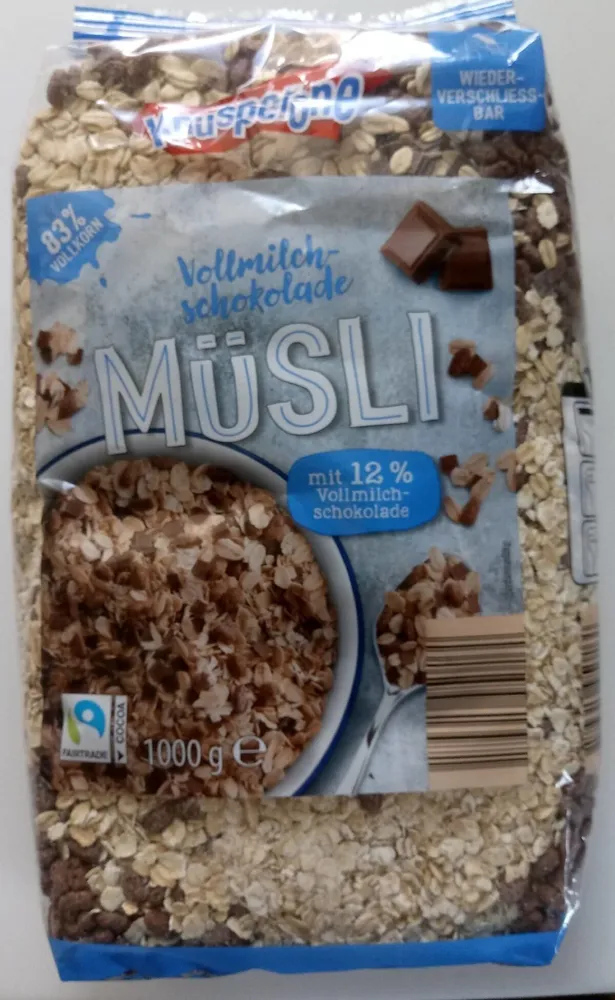 Vollmilchschokolade Müsli