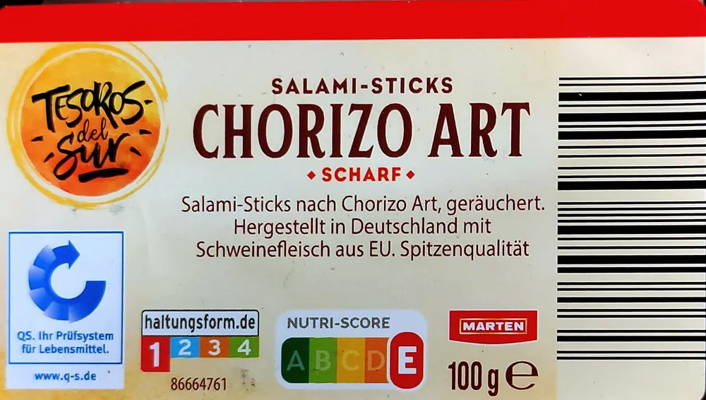 Salami-Sticks - Chorizo Art scharf