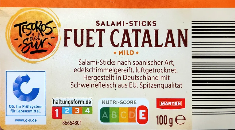 Salami-Sticks - Fuet Catalan mild