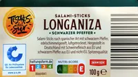 Salami-Sticks - Longaniza schwarzer Pfeffer