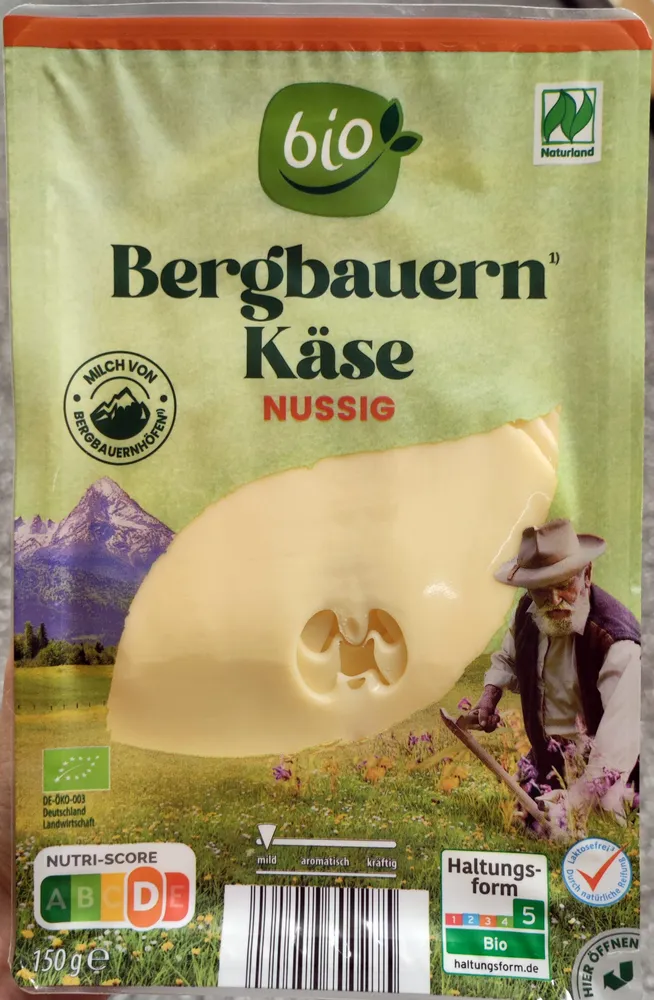 Bio-Bergbauernkäse nussig