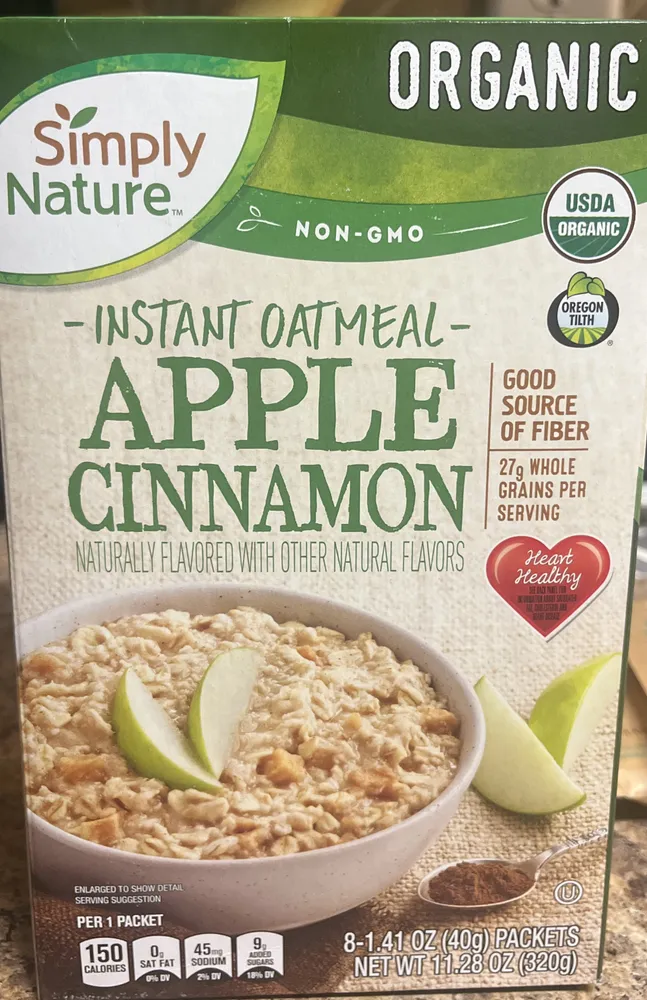 Instant Oatmeal Apple Cinnamon