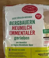Bergbauern Heumilch Emmentaler gerieben