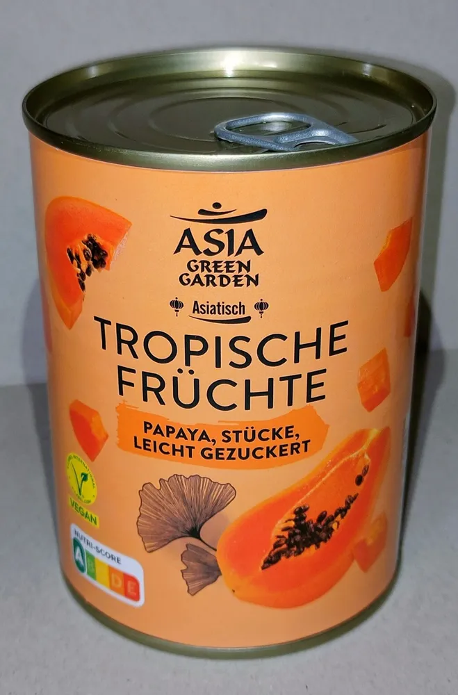 Tropische Früchte - Papaya-Stücke leicht gezuckert
