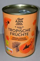 Tropische Früchte - Papaya-Stücke leicht gezuckert
