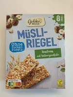 Müsliriegel Haselnuss mit Süßungsmitteln