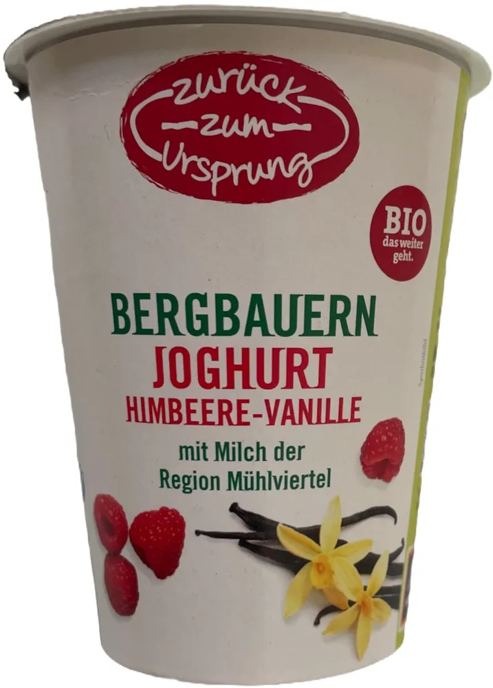Bergbauern Joghurt Himbeere-Vanille