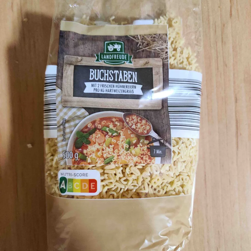 Buchstabennudeln