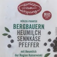 Bergbauern Heumilch Sennkäse Pfeffer
