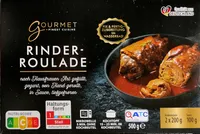 Rinderroulade gefüllt, in Sauce