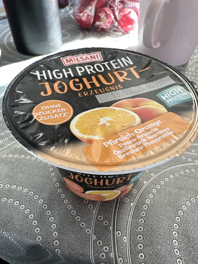 Pfirsich-Orange High Protein Joghurt