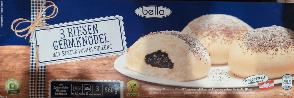 3 Riesen Germknödel