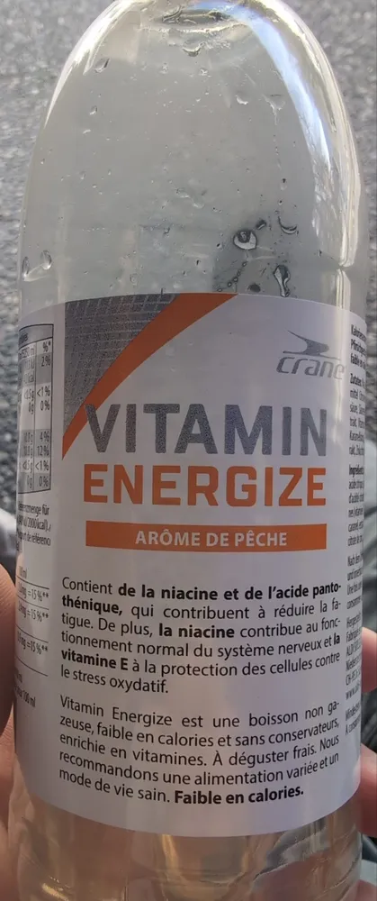 Vitamin Energize Arôme de pêche