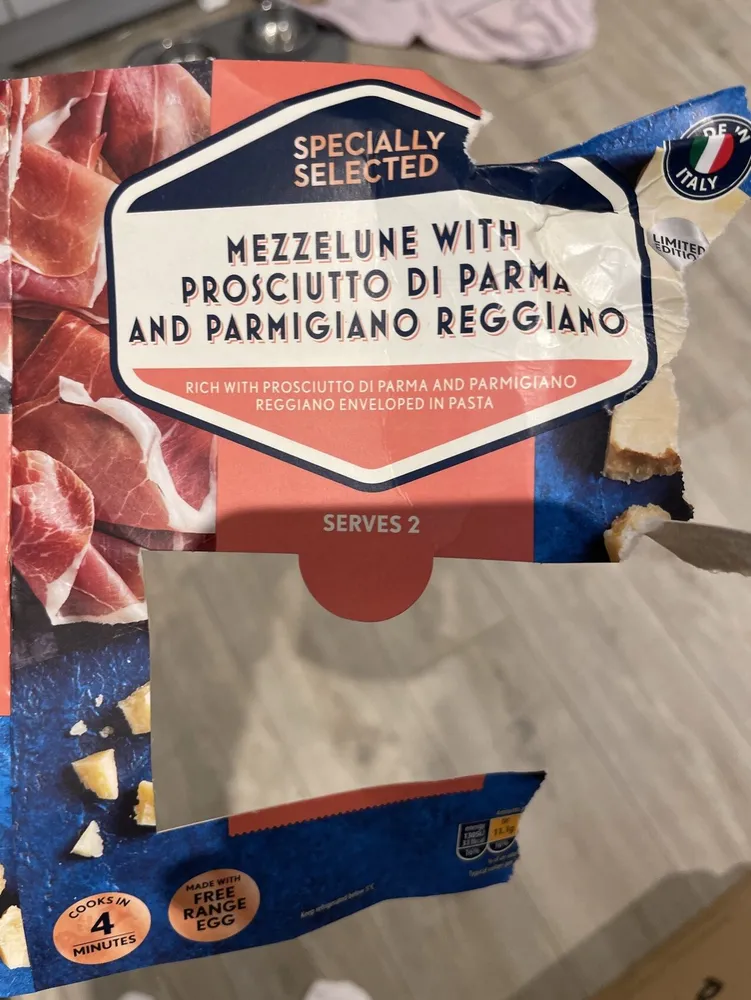 Mezzelune with Prosciutto Di Parma and Parmigiano Reggiano