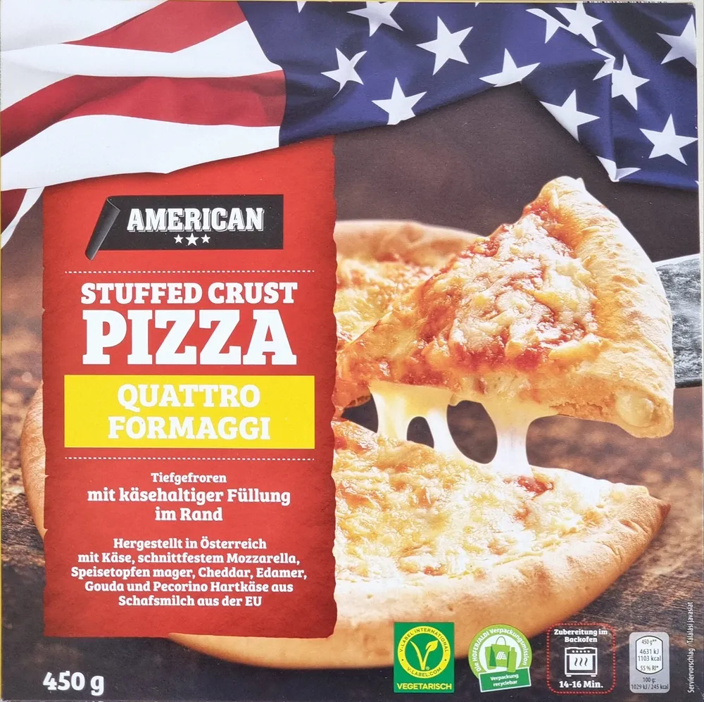 Stuffed Crust Pizza Quattro Formaggi