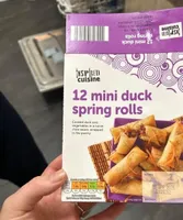 Mini duck spring rolls