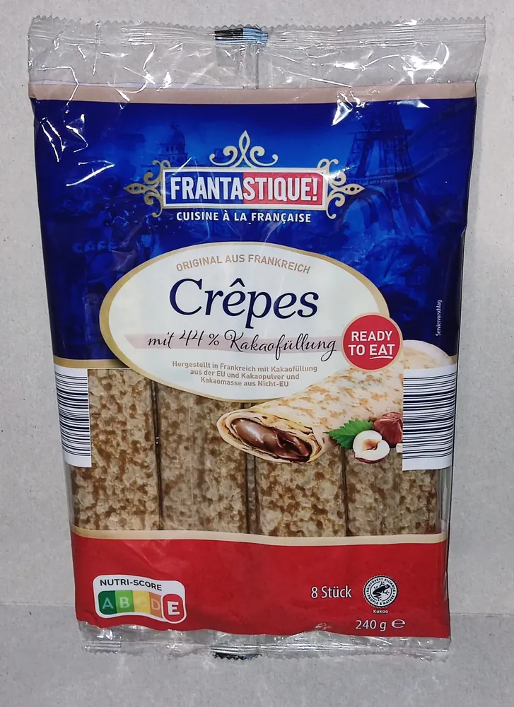 Crêpes mit Kakaofüllung