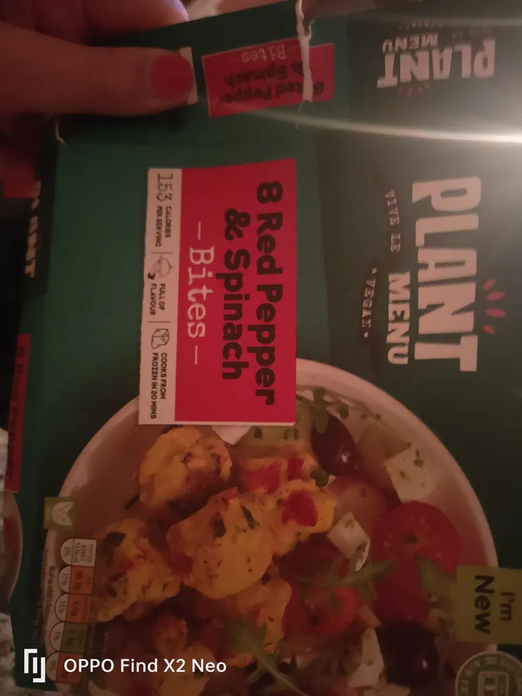 red pepper and spinach bites