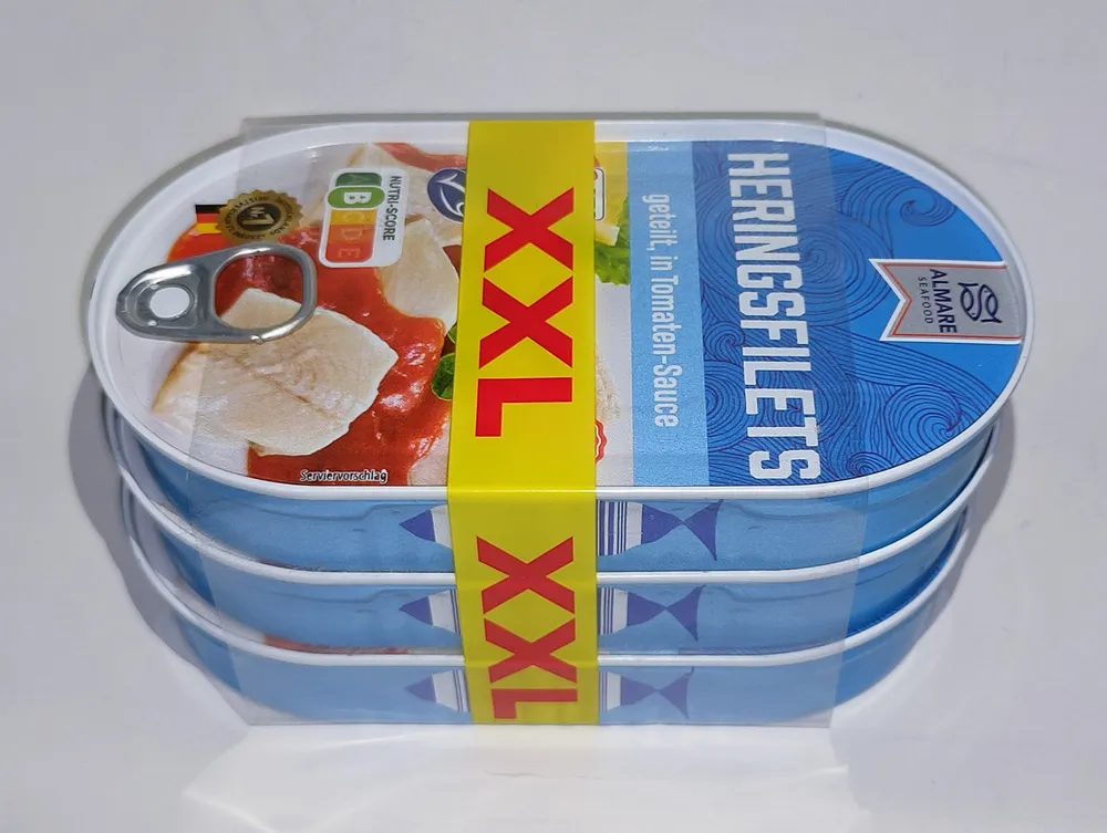 Heringsfilets geteilt, in Tomatensauce - XXL 3er-Pack