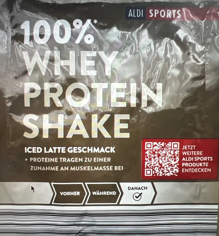 100% Whey Protein Shake Iced Latte Geschmack