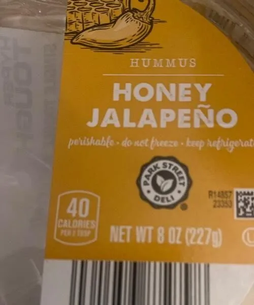 Honey jalapeño hummus