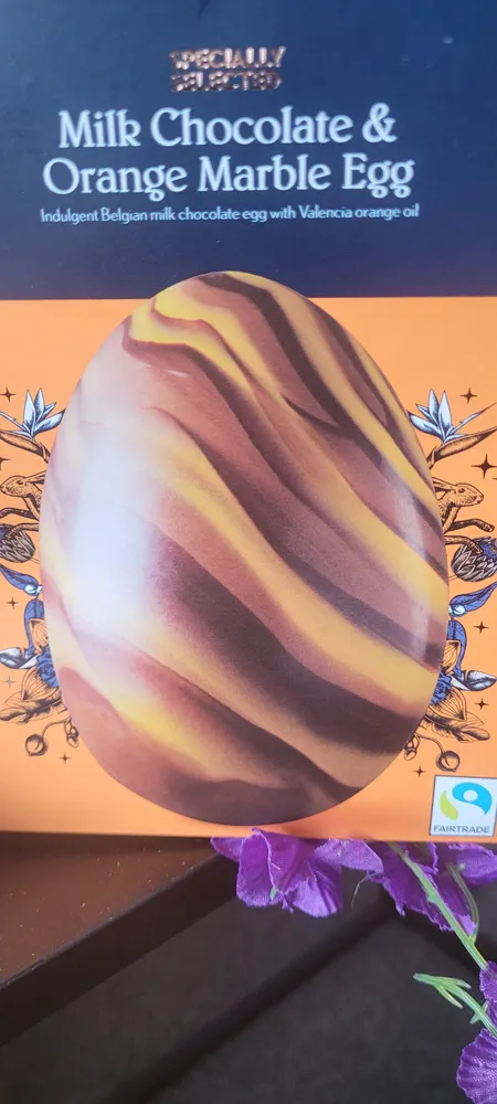 Milk Chocolate & Orange Marble Egg