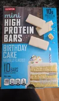 mini HIGH PROTEIN BARS BIRTHDAY CAKE